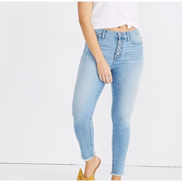 Madewell Denim - Madewell High-Rise Skinny Crop Jeans Button Front Edition Size 29